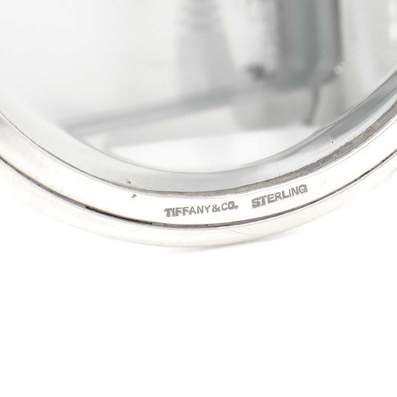 Antique Tiffany & Co. Sterling Silver Hand Mirror In Good Condition For Sale In Philadelphia, PA