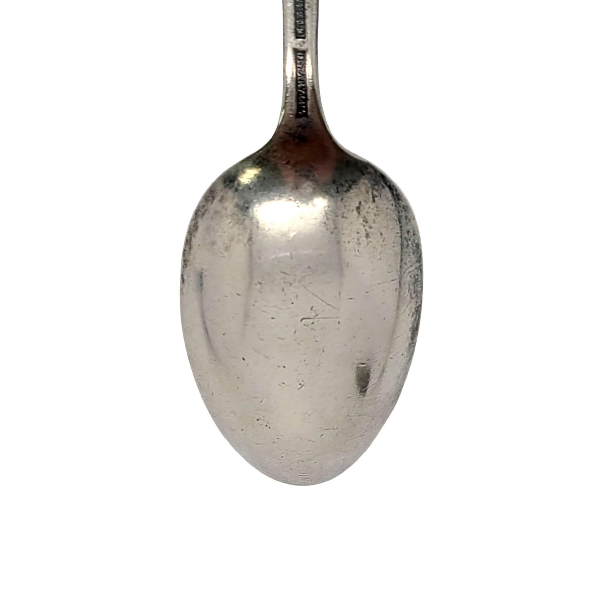 Antique Tiffany & Co Sterling Silver Jack and Jill Youth Spoon with Mono w/Pouch For Sale 1