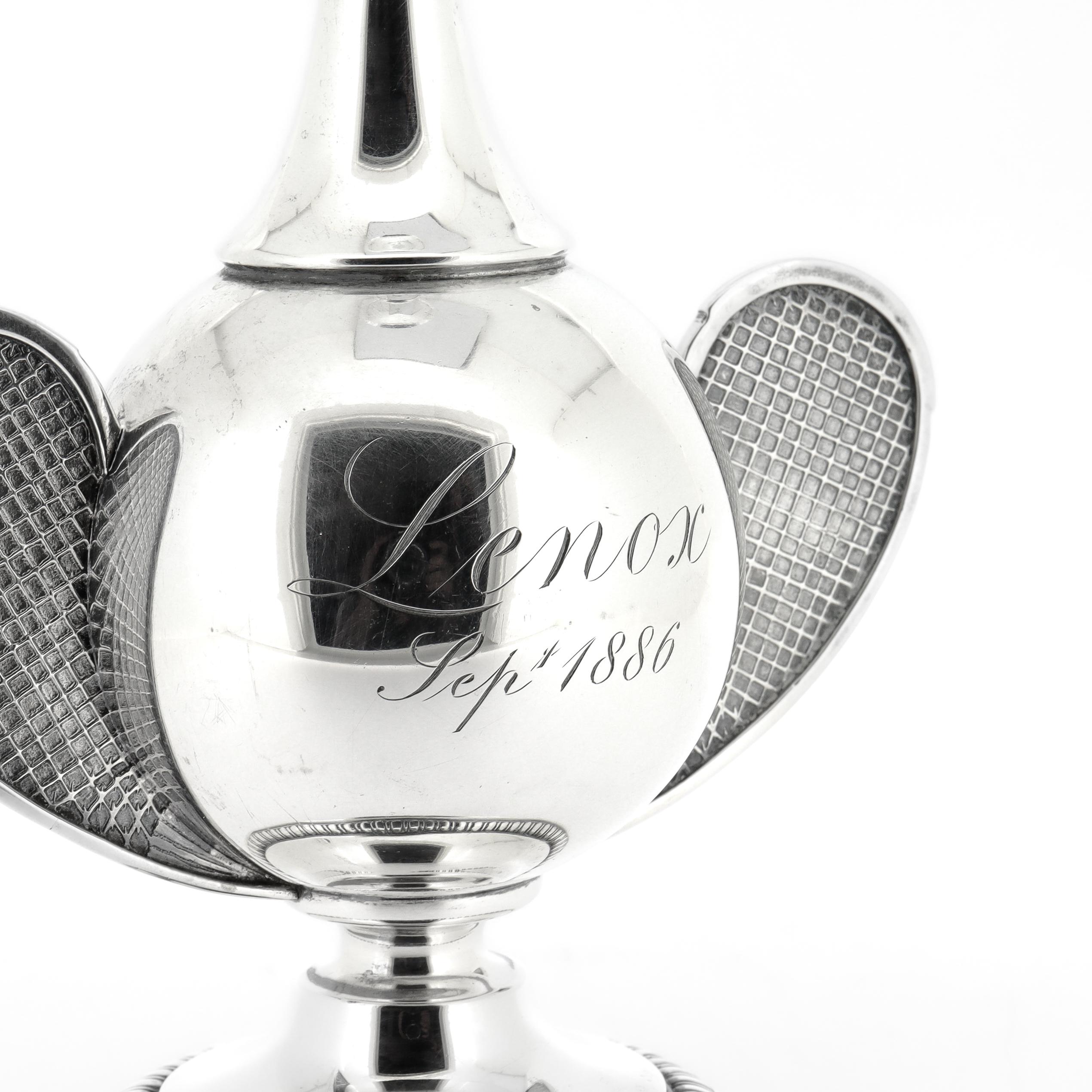 Antique Tiffany & Co Sterling Silver Lenox Invitational Tennis Trophy Vase, 1886 For Sale 5