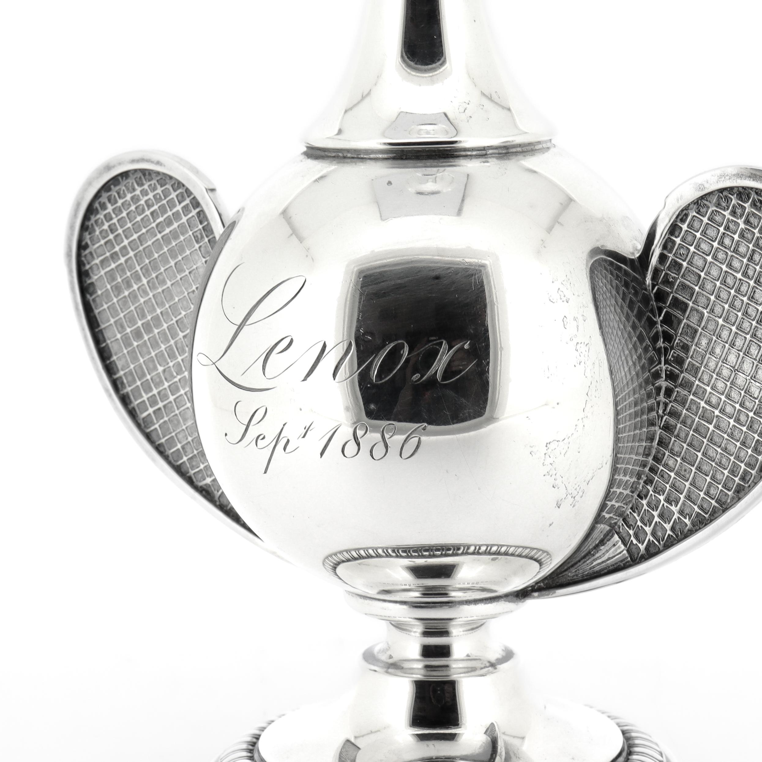 Antique Tiffany & Co Sterling Silver Lenox Invitational Tennis Trophy Vase, 1886 For Sale 6