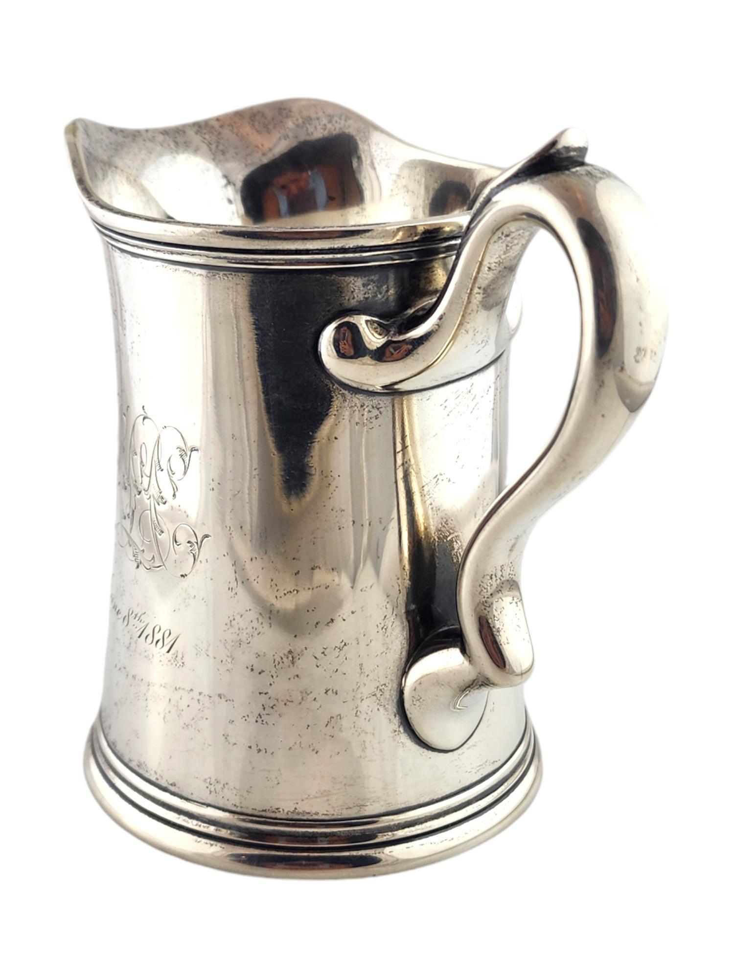 Antique Tiffany & Co Sterling Silver Lidded Sugar Bowl and Creamer #18706 For Sale 4