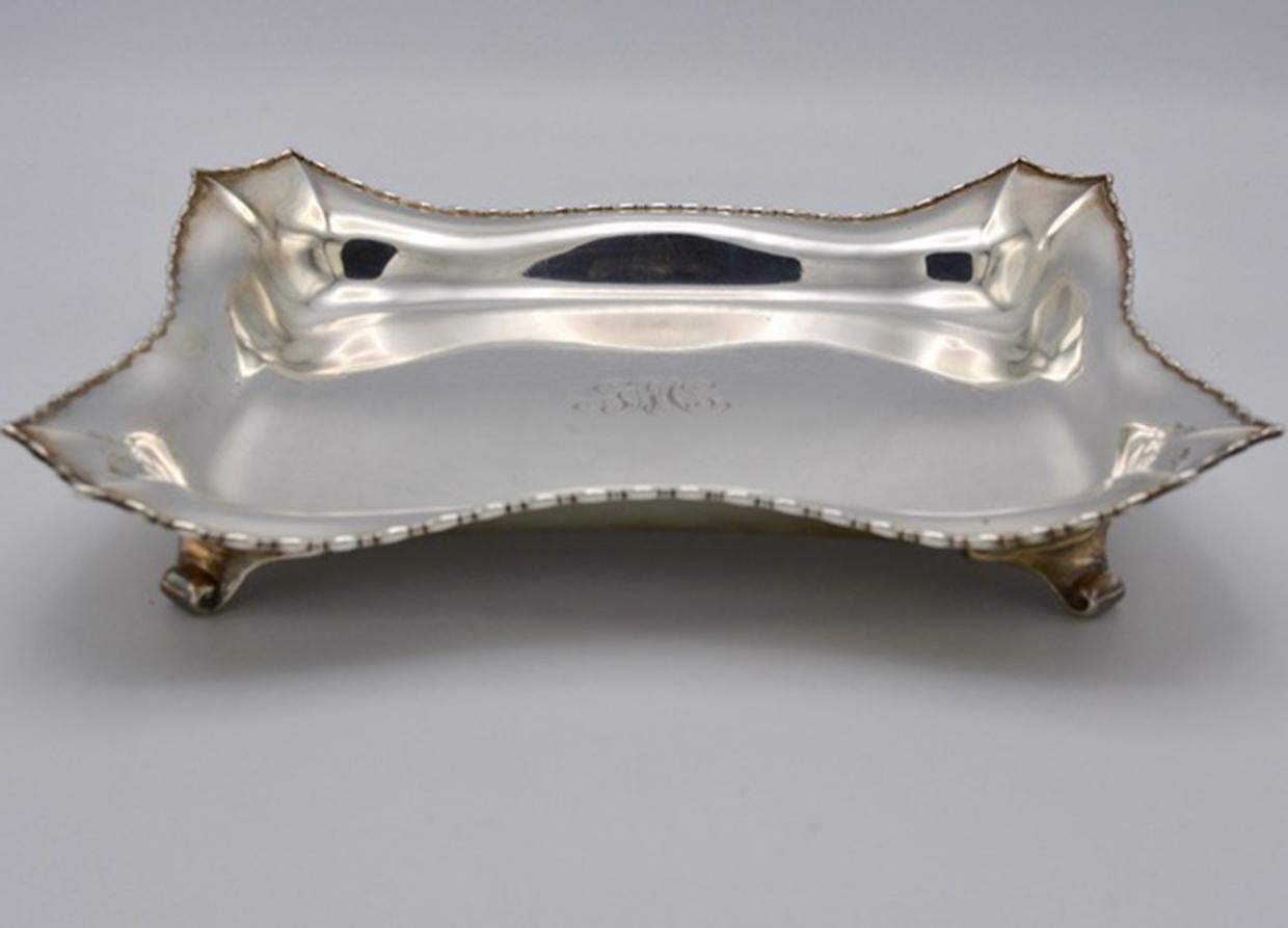 American Classical Antique Tiffany & Co. Sterling Silver Marquise Asparagus Server & Insert Estate