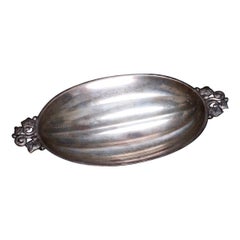Antique Tiffany & Co. Sterling Silver Mellon Vine & Leaf Footed Bowl, circa 1920