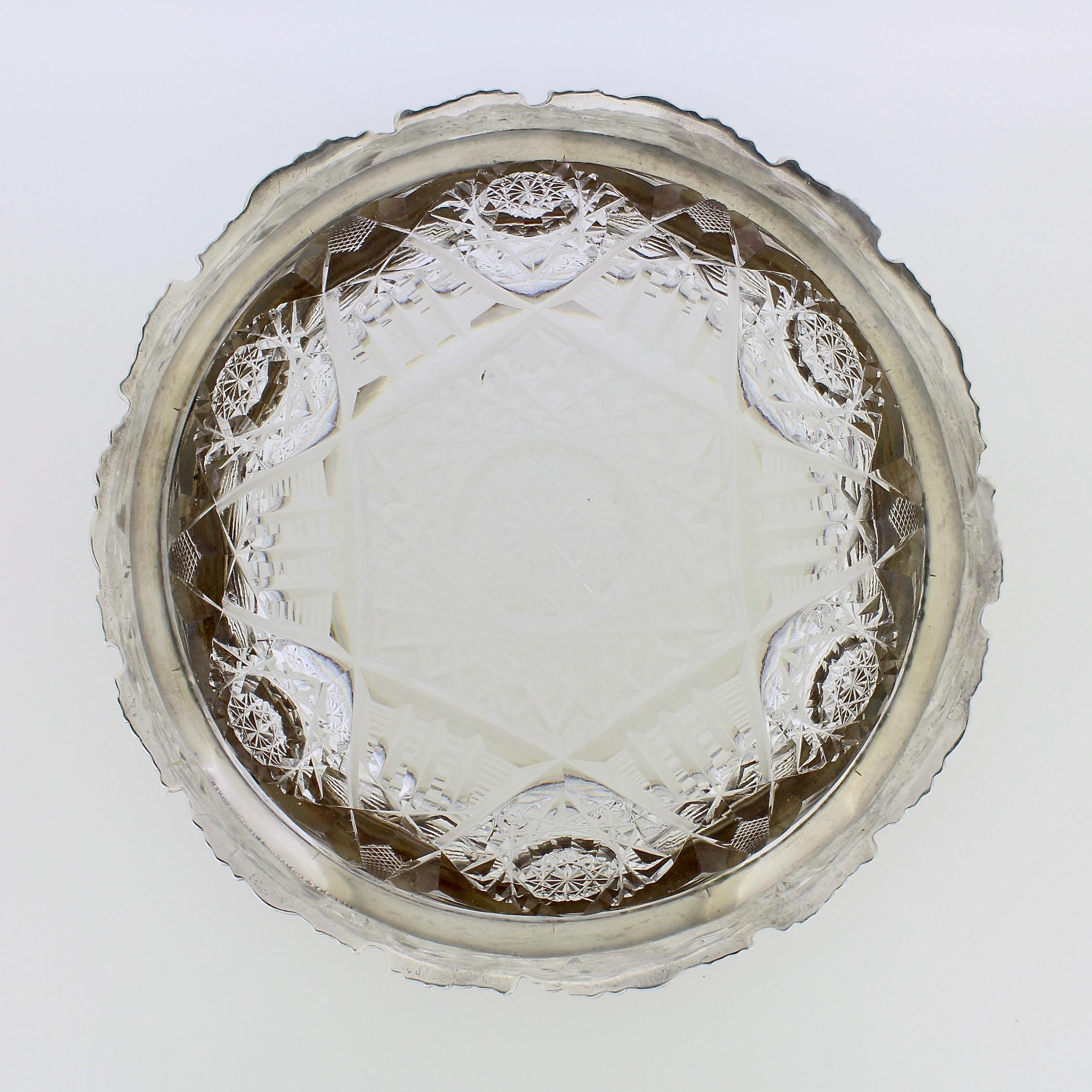 Antique Tiffany & Co. Sterling Silver Mounted Cut Glass Bowl 3