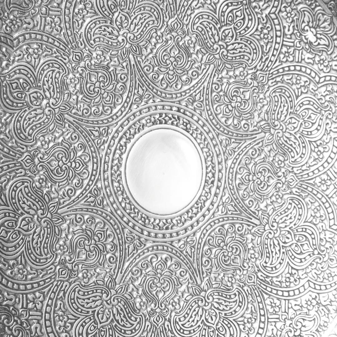 Antique Tiffany & Co Sterling Silver Persian Acid-Etched Serving Tray/Cake Stand For Sale 4