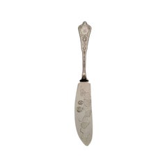 Antique Tiffany & Co Sterling Silver Persian Flat Handle Butter Knife with Mono