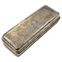Antike Tiffany & Co.-Kollektion Schmuckkästchen aus Sterlingsilber, rechteckig, mit Klappdeckel 7969
