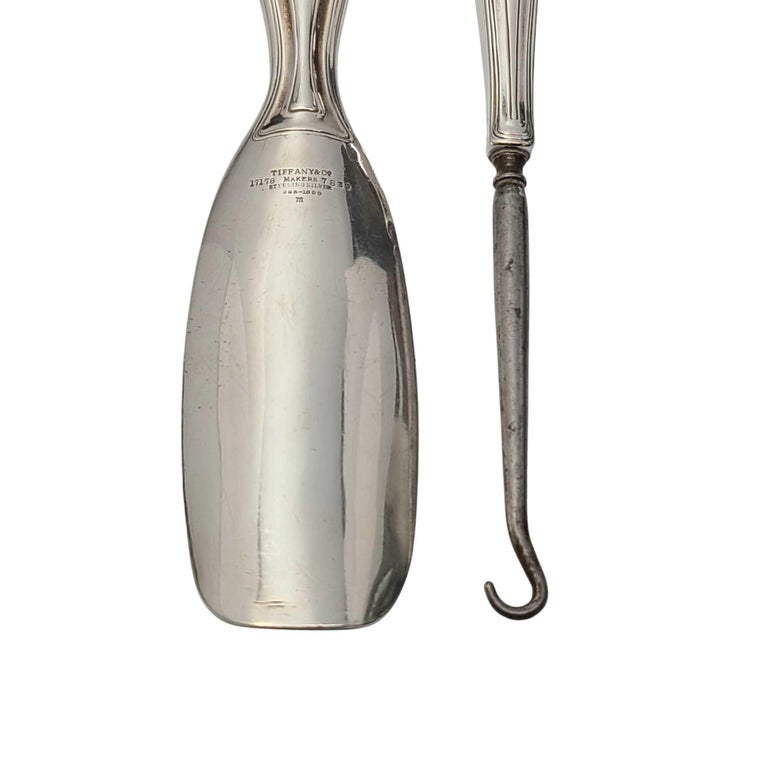 Antique Tiffany and Co Sterling Silver Shoe Horn and Button Hook with
