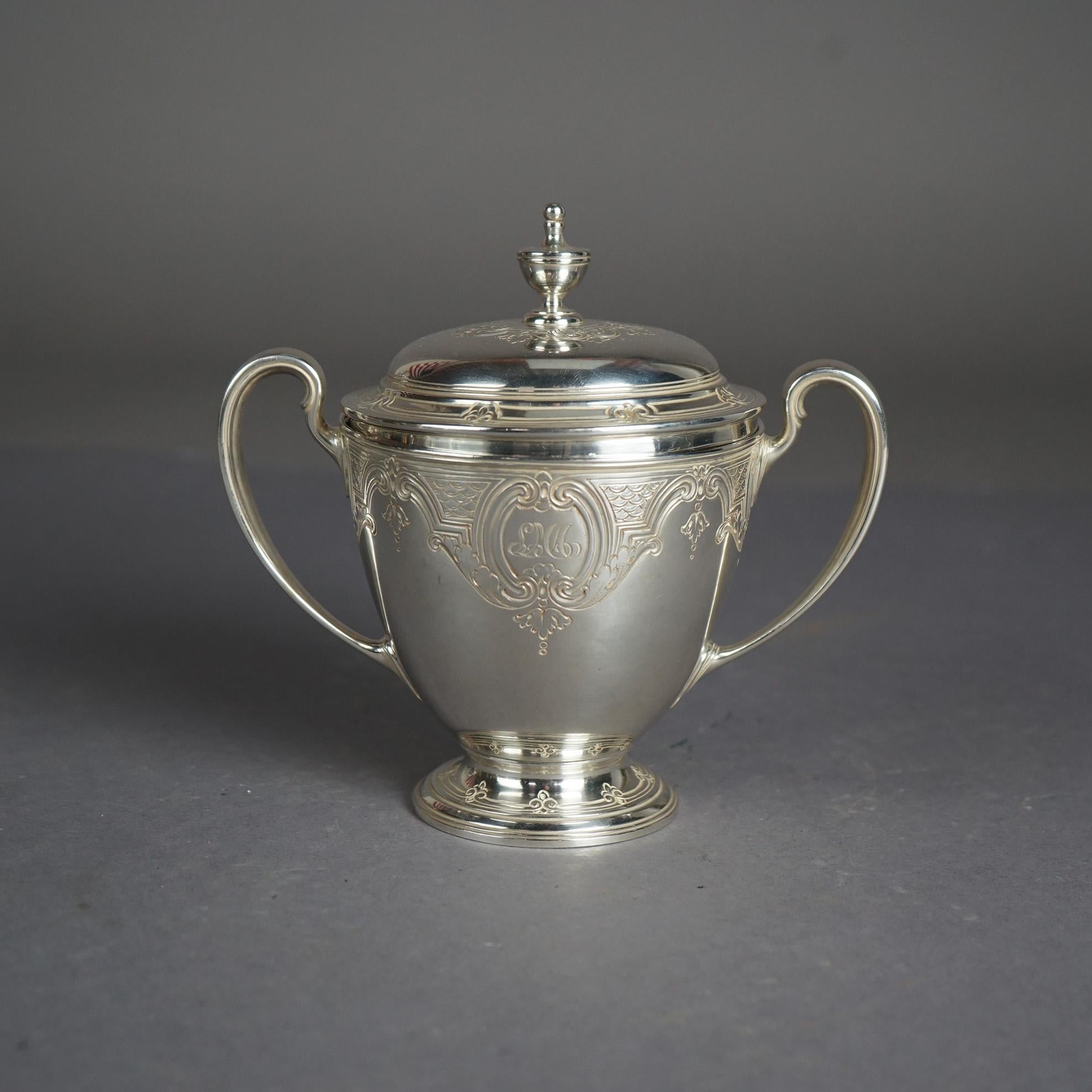 Antique Tiffany & Co. Sterling Silver Six Piece Tea Set Circa 1900, 107 toz  5