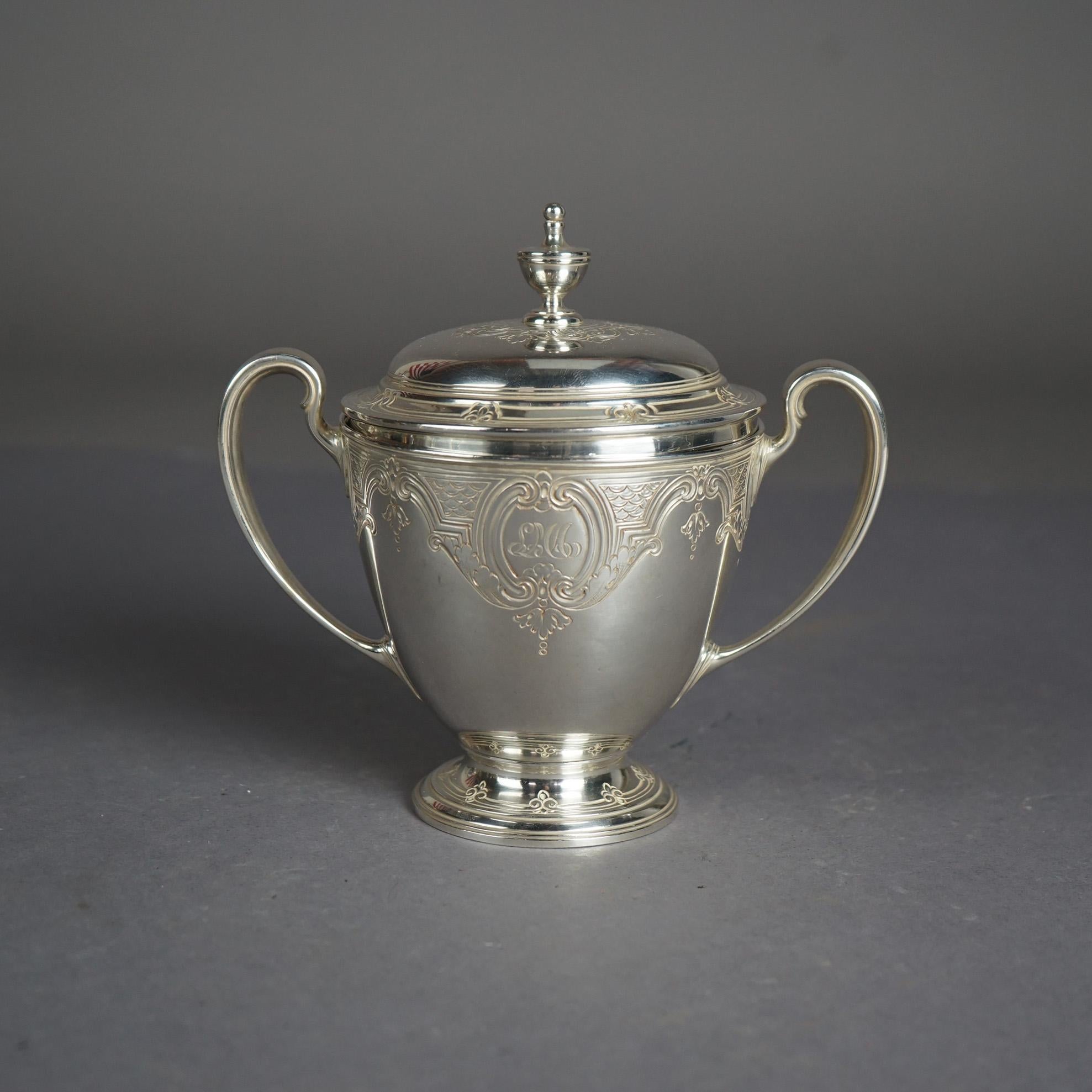 Antique Tiffany & Co. Sterling Silver Six Piece Tea Set Circa 1900, 107 toz 5