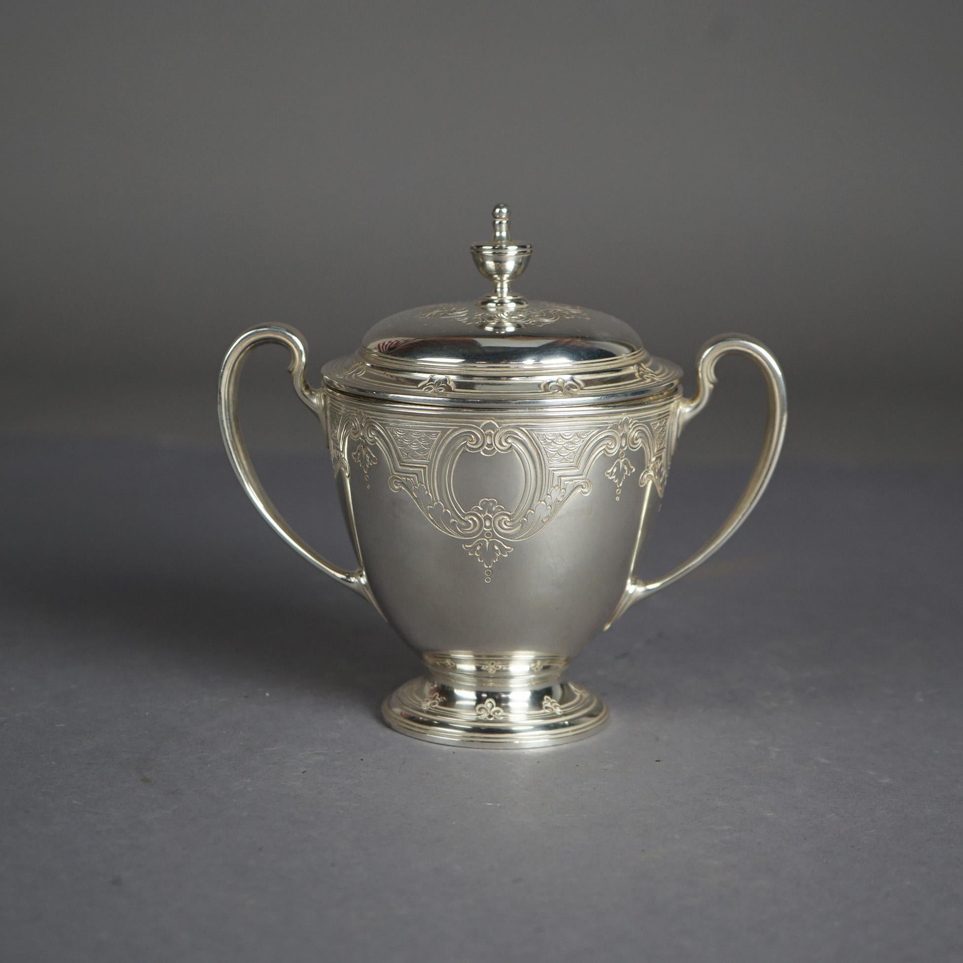 Antique Tiffany & Co. Sterling Silver Six Piece Tea Set Circa 1900, 107 toz  6