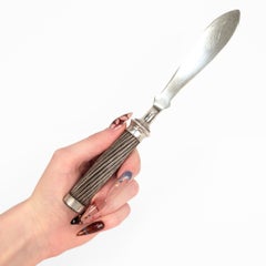 Antique Tiffany & Co. Coupe-papier « Câble transatlantique » en argent sterling et acier