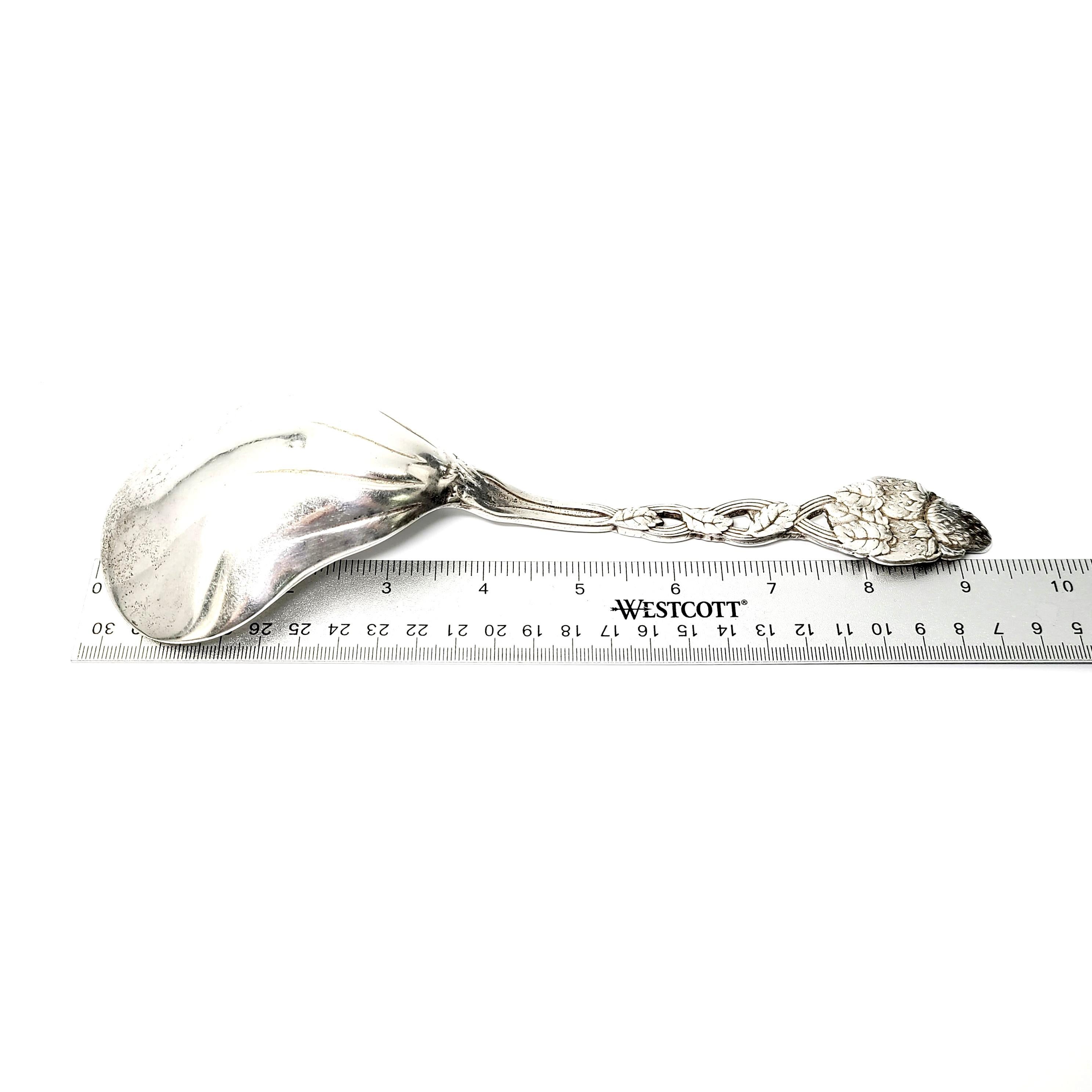 Antique Tiffany & Co Sterling Silver Strawberry Pattern Berry Casserole Spoon For Sale 4