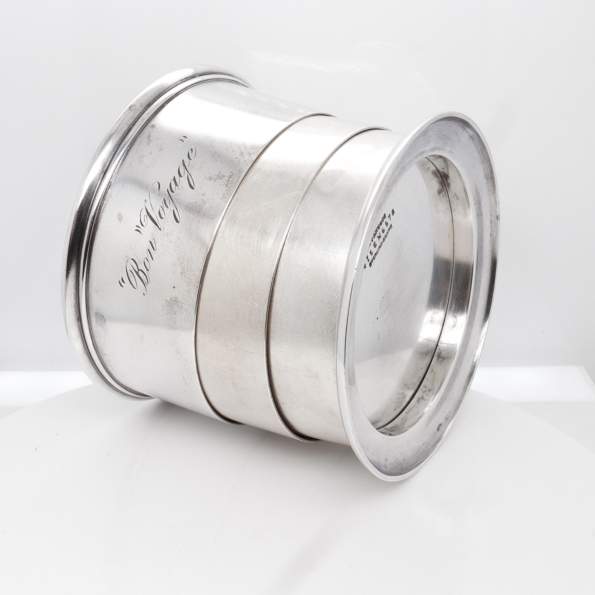 Antiker Tiffany & Co. Sterling Silber Reise-Trinkbecher mit Gravur 'Bon Voyage' im Angebot 12
