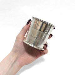 Antique Tiffany & Co Sterling Silver Travel Drinking Cup Engraved 'Bon Voyage'