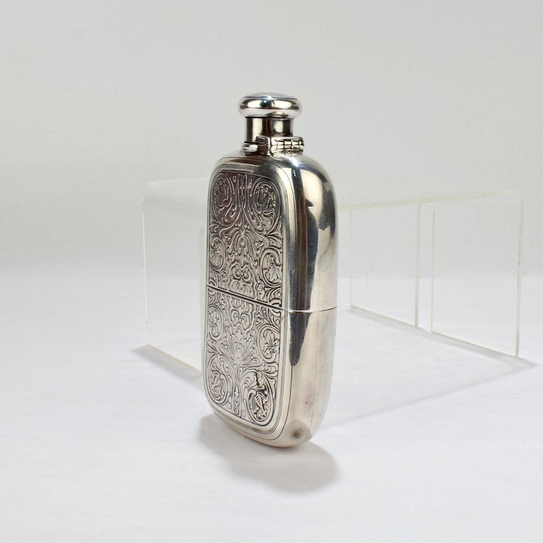 Antique Tiffany and Co. Sterling Silver Whiskey or Liquor Hip Flask at ...