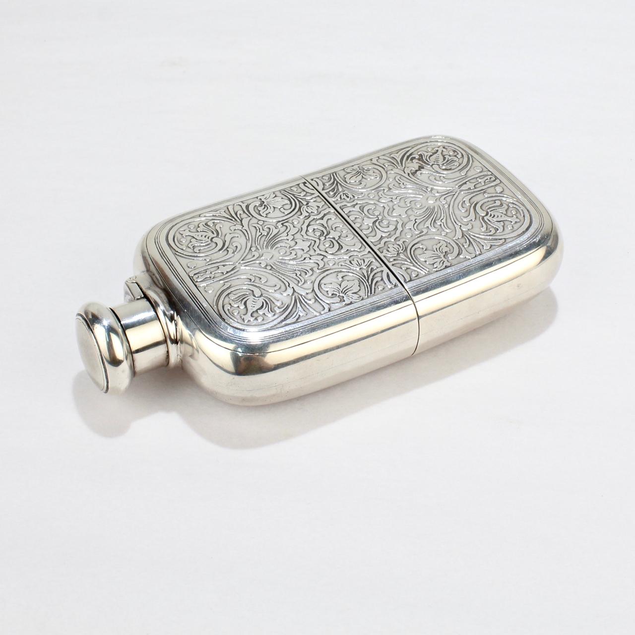 Antique Tiffany & Co. Sterling Silver Whiskey or Liquor Hip Flask In Good Condition In Philadelphia, PA