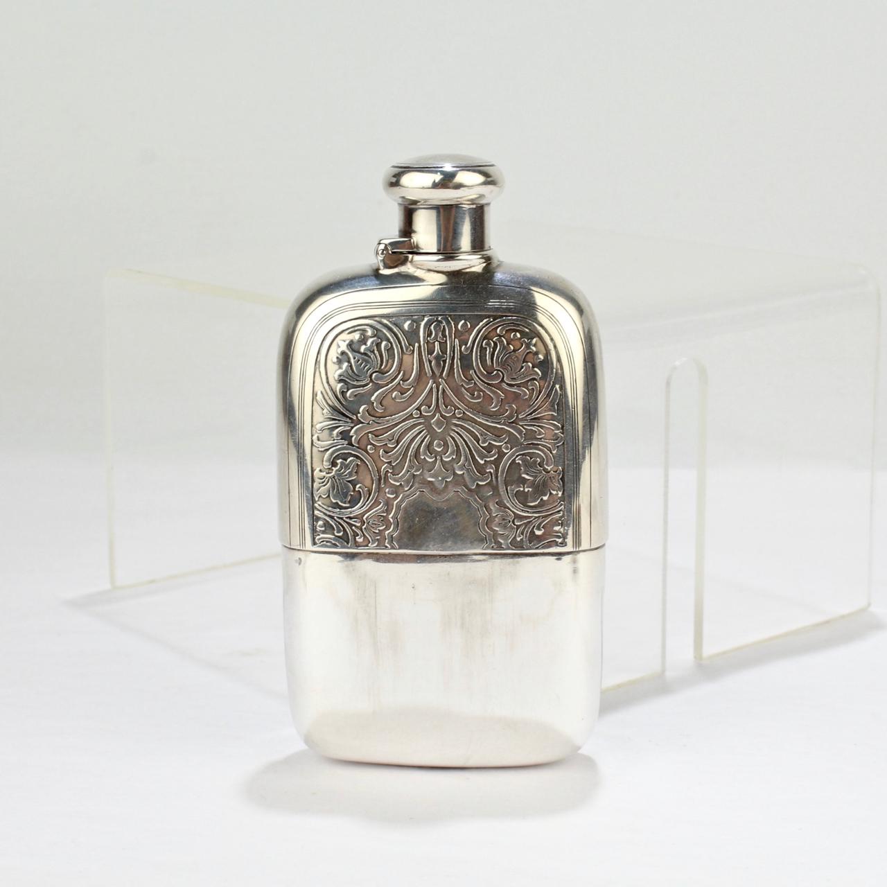 Antique Tiffany & Co. Sterling Silver Whiskey or Liquor Hip Flask 1