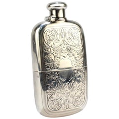 Antique Tiffany & Co. Sterling Silver Whiskey or Liquor Hip Flask