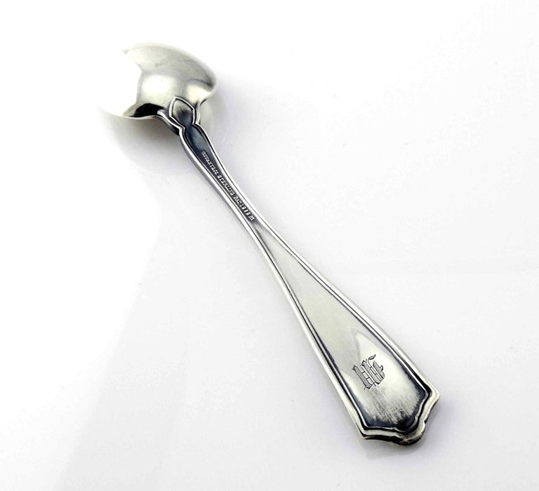 20th Century Antique Tiffany & Co Sterling Silver Winthrop Grapefruit Spoon with Monogram For Sale