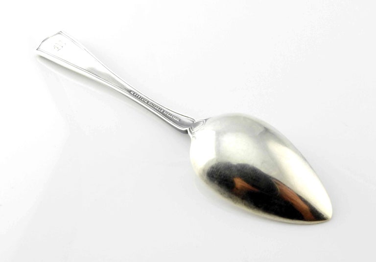 Antique Tiffany & Co Sterling Silver Winthrop Grapefruit Spoon with Monogram For Sale 1