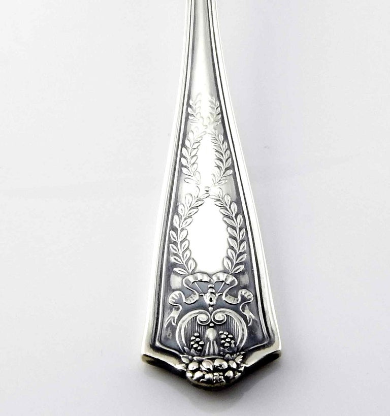 Antique Tiffany & Co Sterling Silver Winthrop Grapefruit Spoon with Monogram For Sale 3