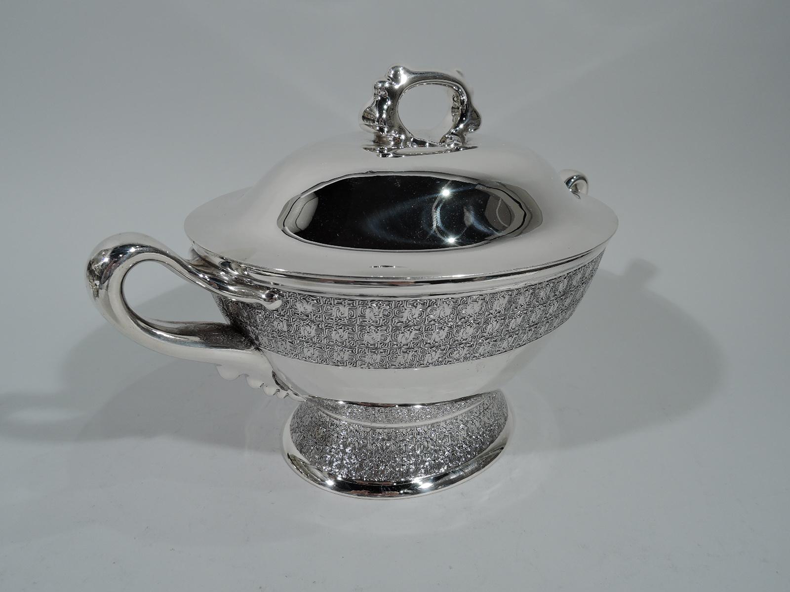 Aesthetic Movement Antique Tiffany & Co. Stylish Sterling Silver Soup Tureen