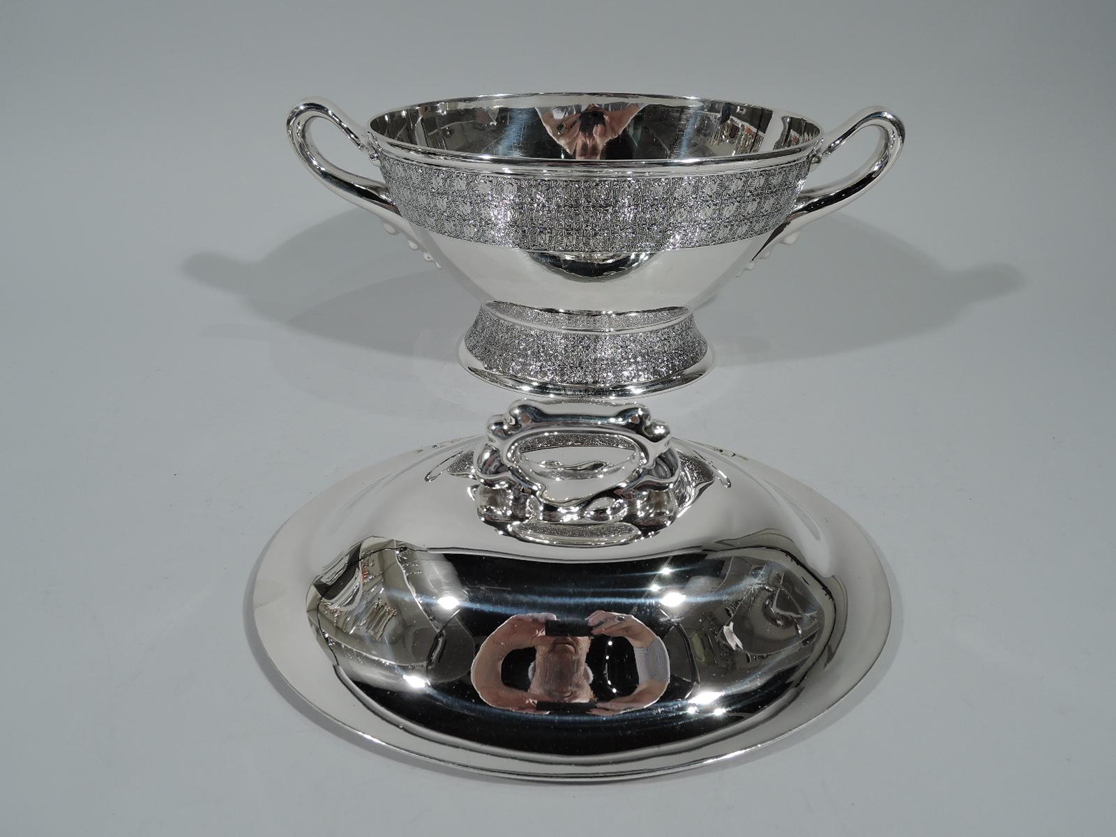 American Antique Tiffany & Co. Stylish Sterling Silver Soup Tureen