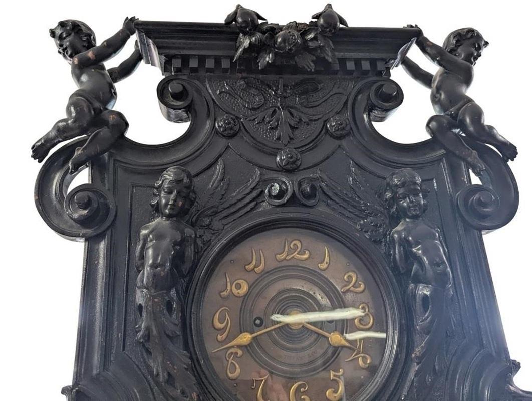 Antike Tiffany & Co.-Kollektion Viktorianische Uhr mit geschnitztem Gehäuse im Angebot 8