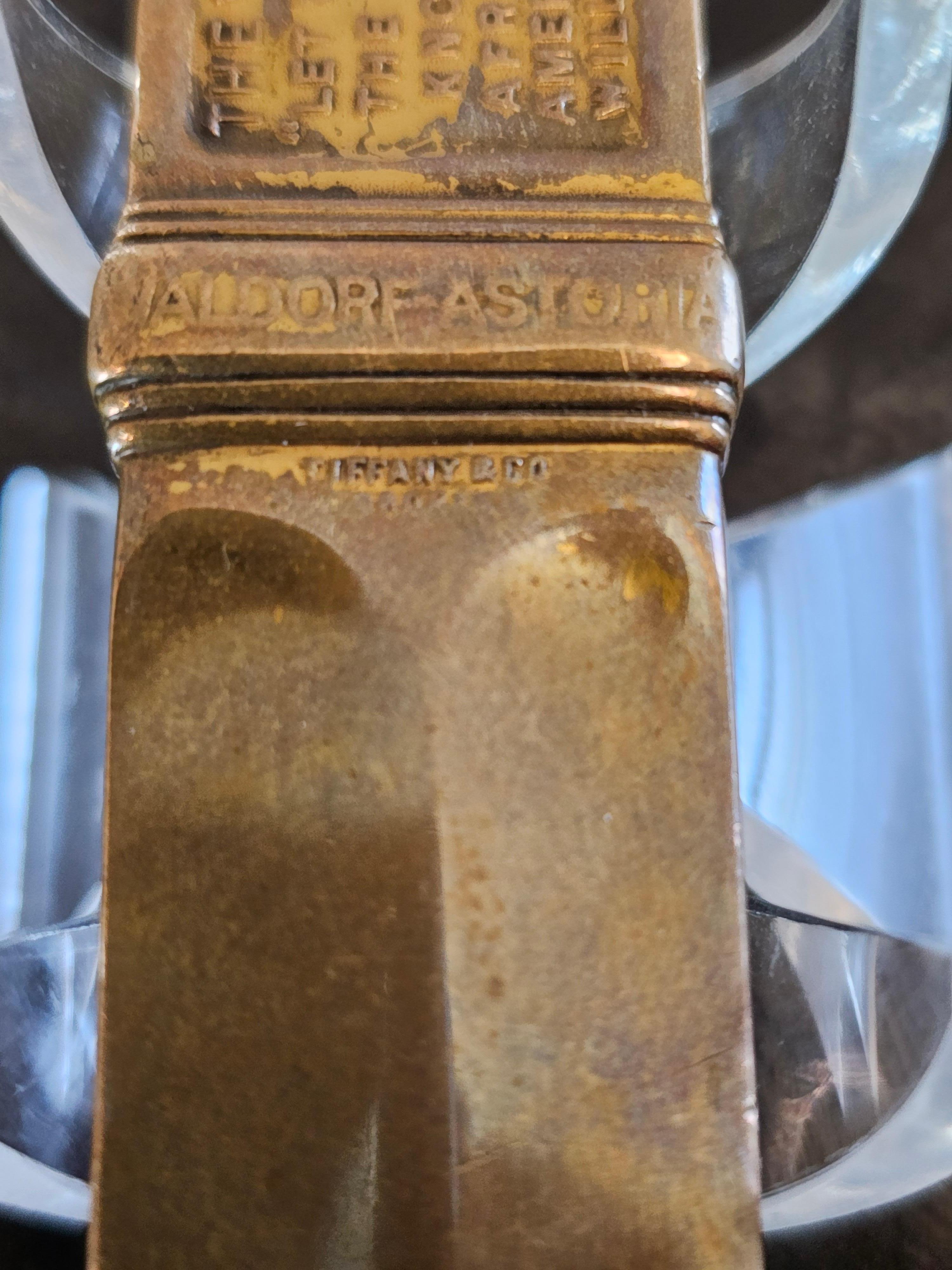 Antike Tiffany & Co.-Kollektion Waldorf Astoria USS Maine Brieföffner aus Bronze von Waldorf im Angebot 7