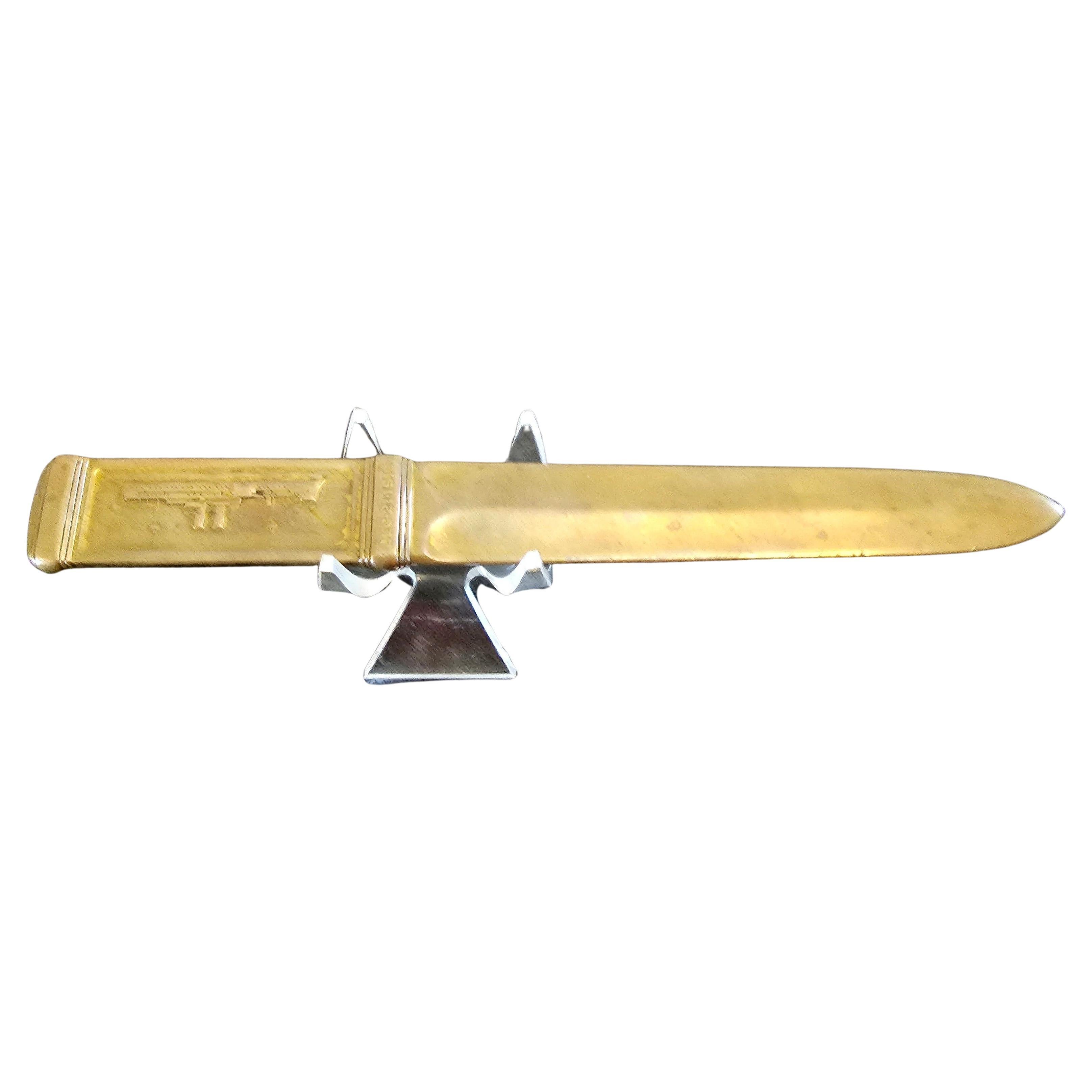 Antique Tiffany & Co. Coupe-papier américaine Waldorf Astoria en bronze du Maine