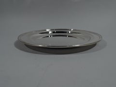 Antike Tiffany tief und schwer Sterling Silber Serviertablett