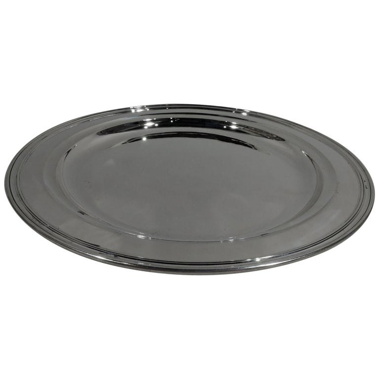 Antique Tiffany Deep and Heavy Sterling Silver Serving Tray at 1stDibs