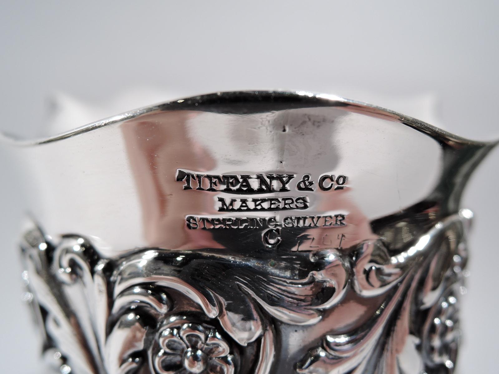 Antique Tiffany & Co. Edwardian Art Nouveau Sterling Silver Bar Pitcher For Sale 3