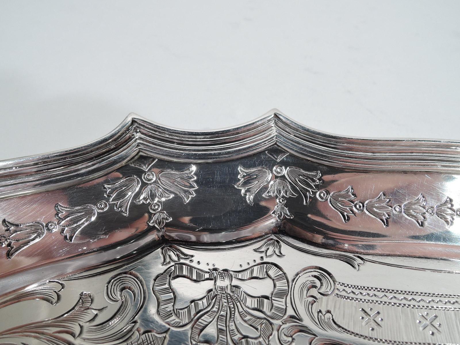 antique silver vanity tray
