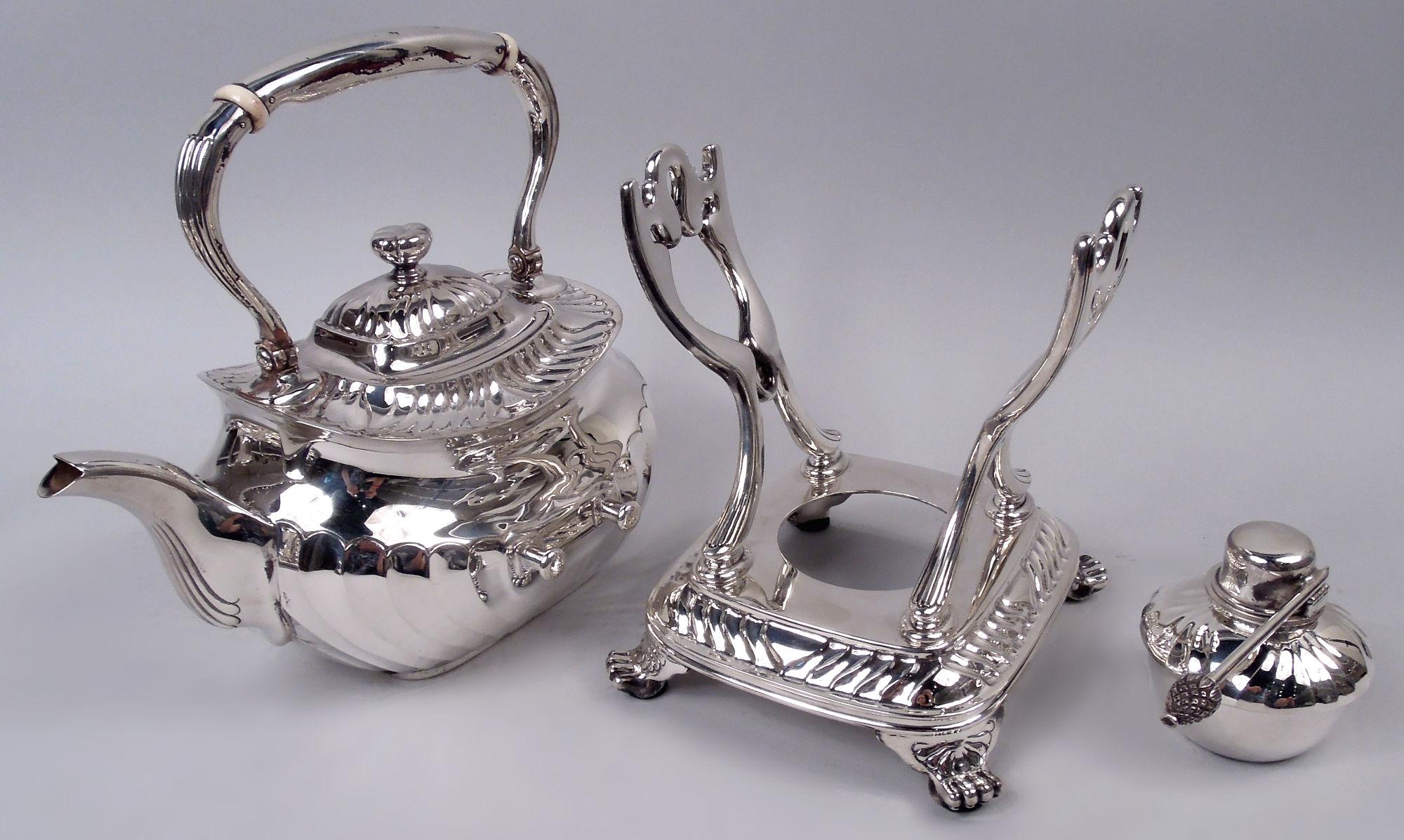 American Antique Tiffany Edwardian Classical 6-Piece Coffee & Tea Set on Tray For Sale