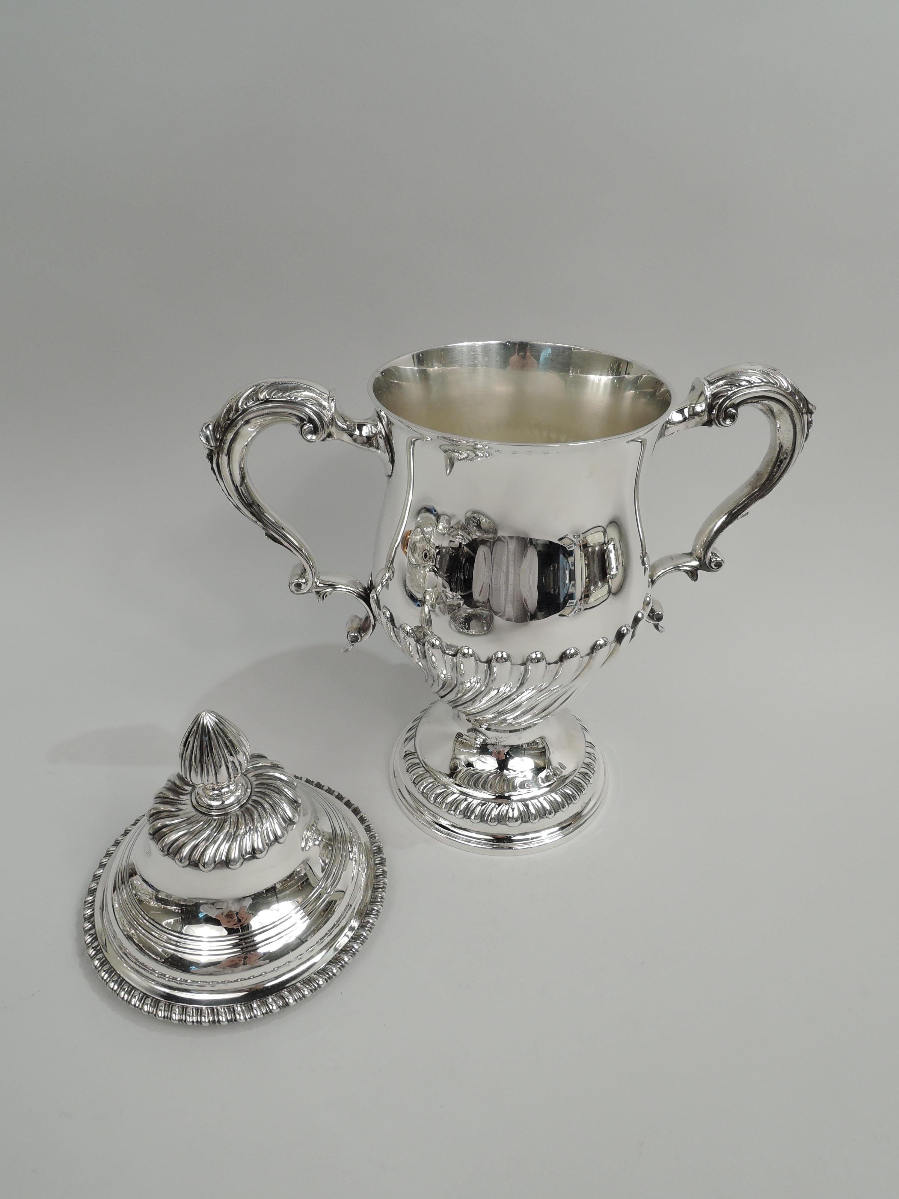 Neoclassical Revival Antique Tiffany Edwardian Classical Covered Urn Trophy Cup