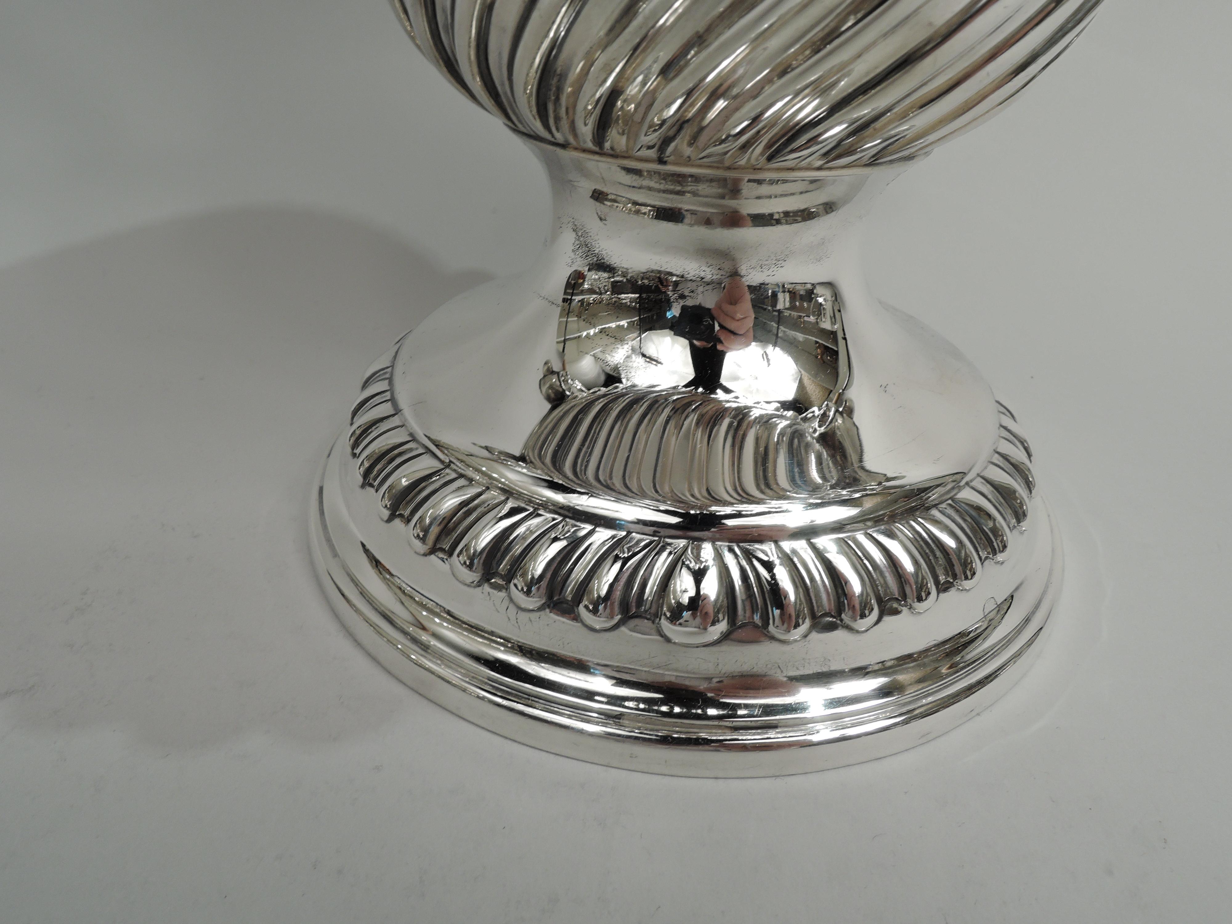 Sterling Silver Antique Tiffany Edwardian Classical Covered Urn Trophy Cup