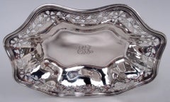 Antica ciotola d'argento Tiffany Edwardian Classical Pierced Sterling Silver Bowl