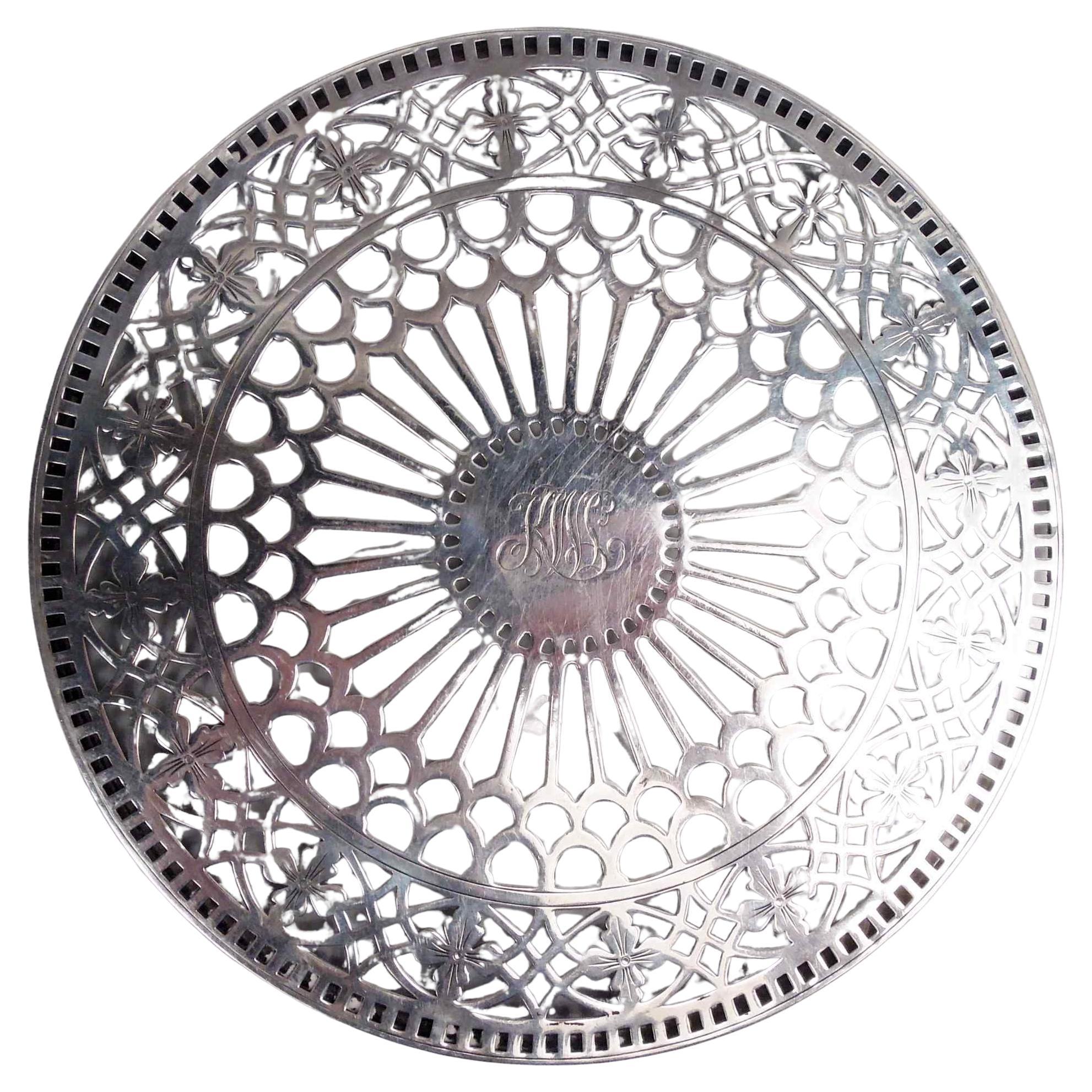 Antique Tiffany Edwardian Classical Silver Overlay Trivet