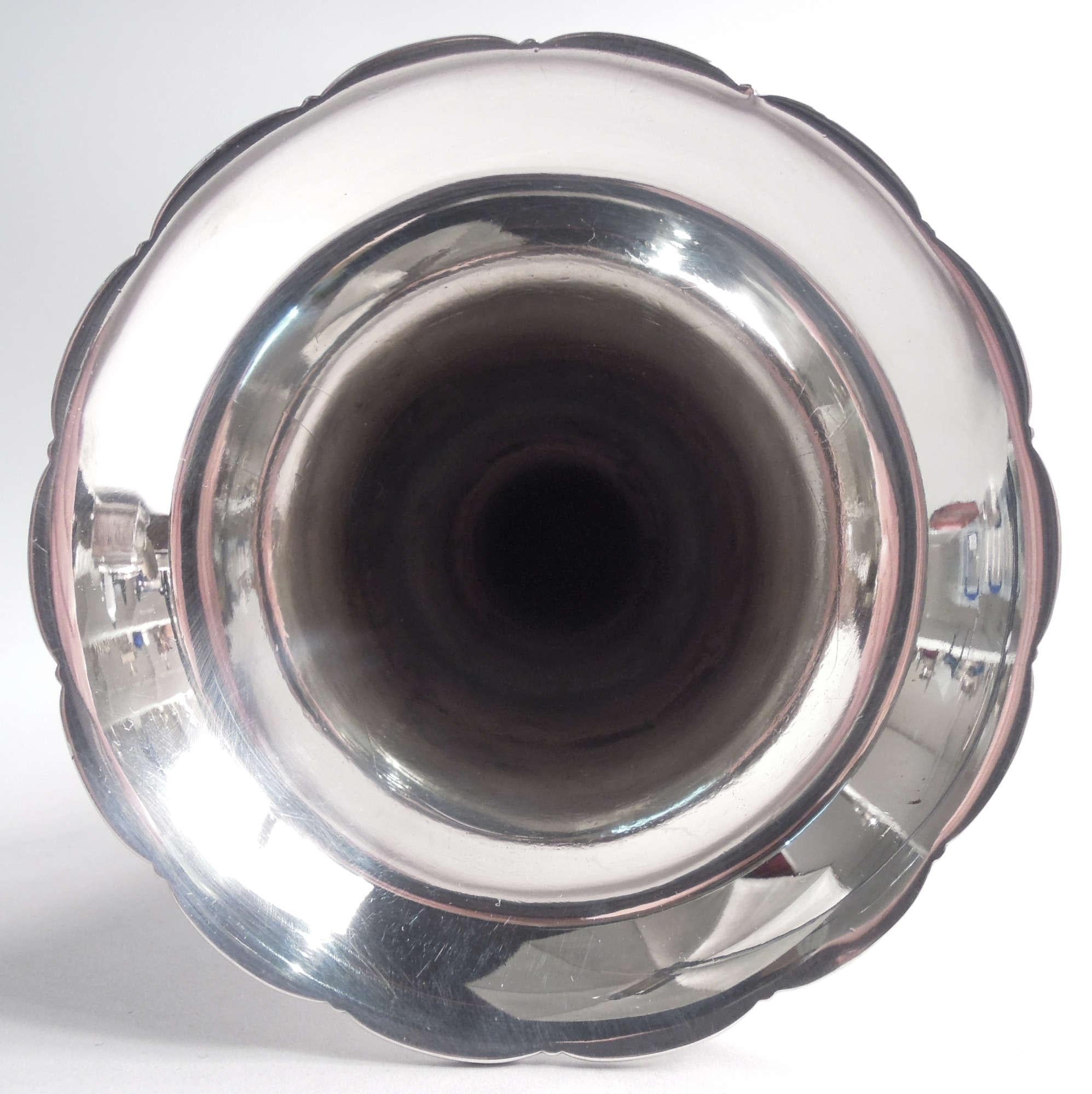 Antique Tiffany Edwardian Classical Sterling Silver 14-Inch Vase In Good Condition For Sale In New York, NY