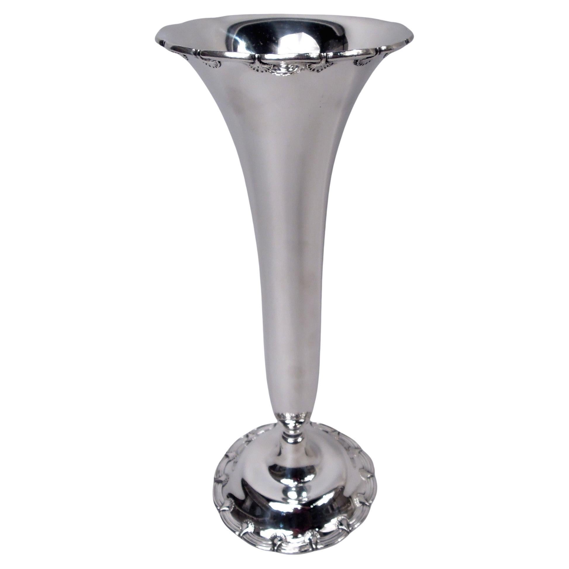 Antique Tiffany Edwardian Classical Sterling Silver 14-Inch Vase