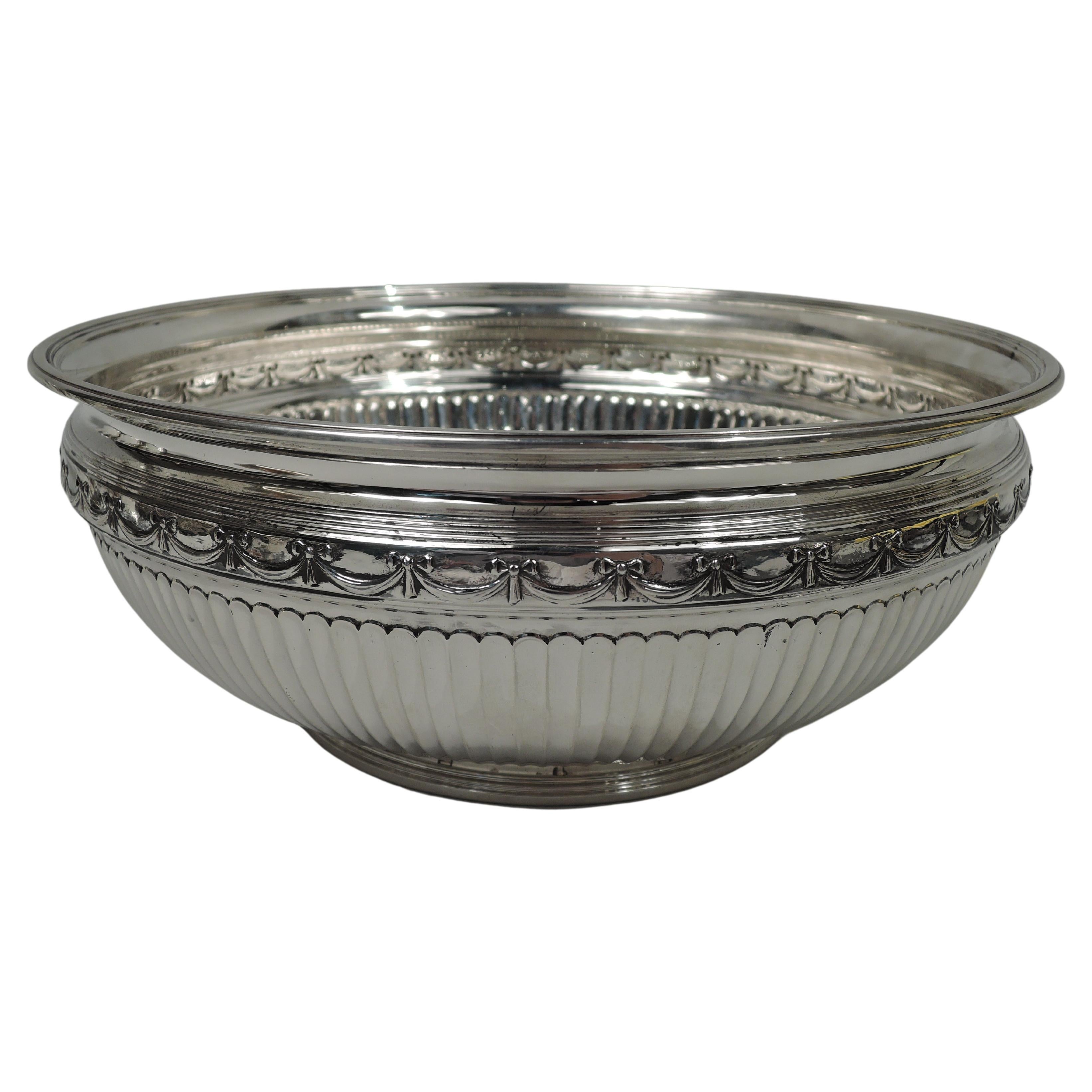 Antique Tiffany Edwardian Classical Sterling Silver Bowl For Sale