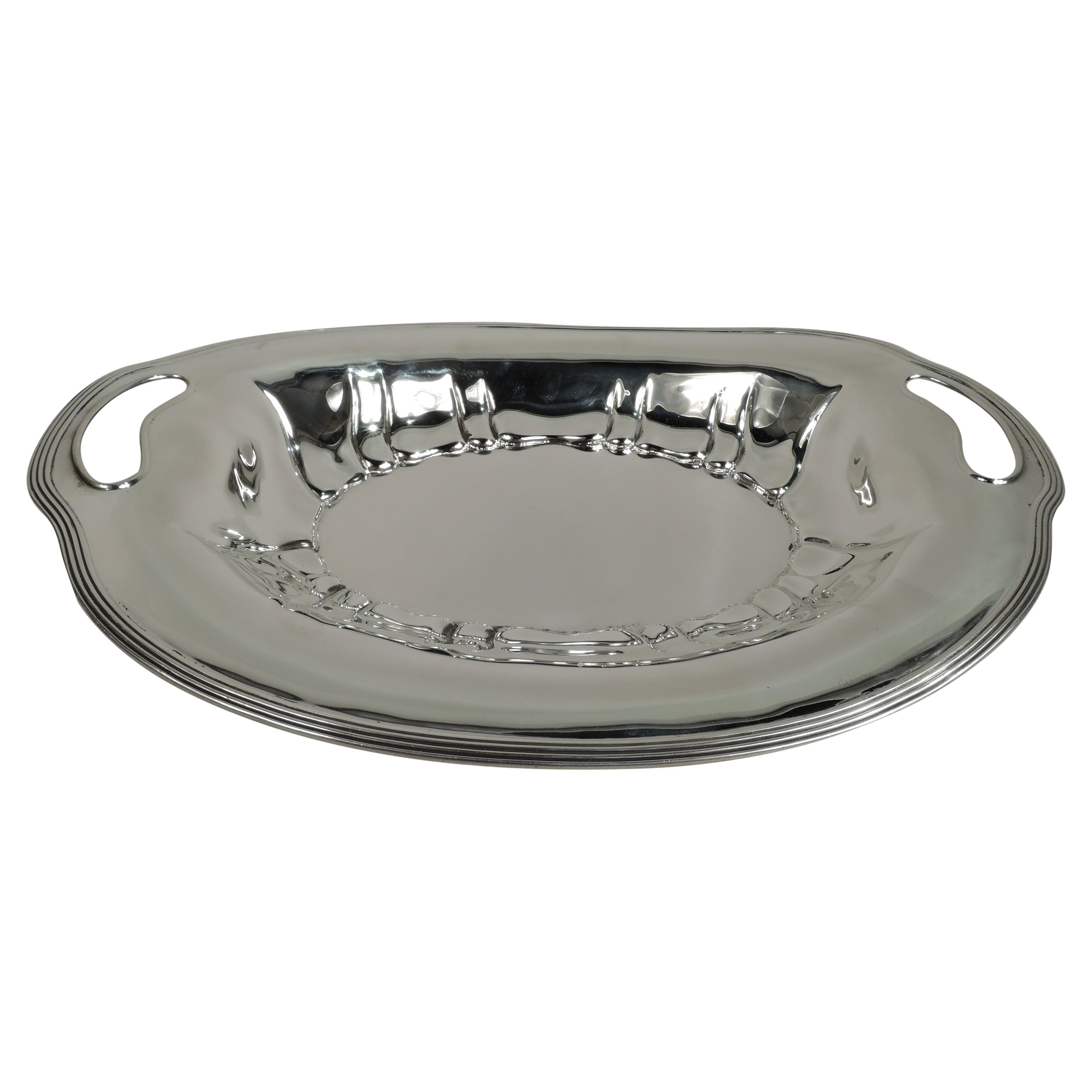 Antique Tiffany Edwardian Classical Sterling Silver Bread Tray