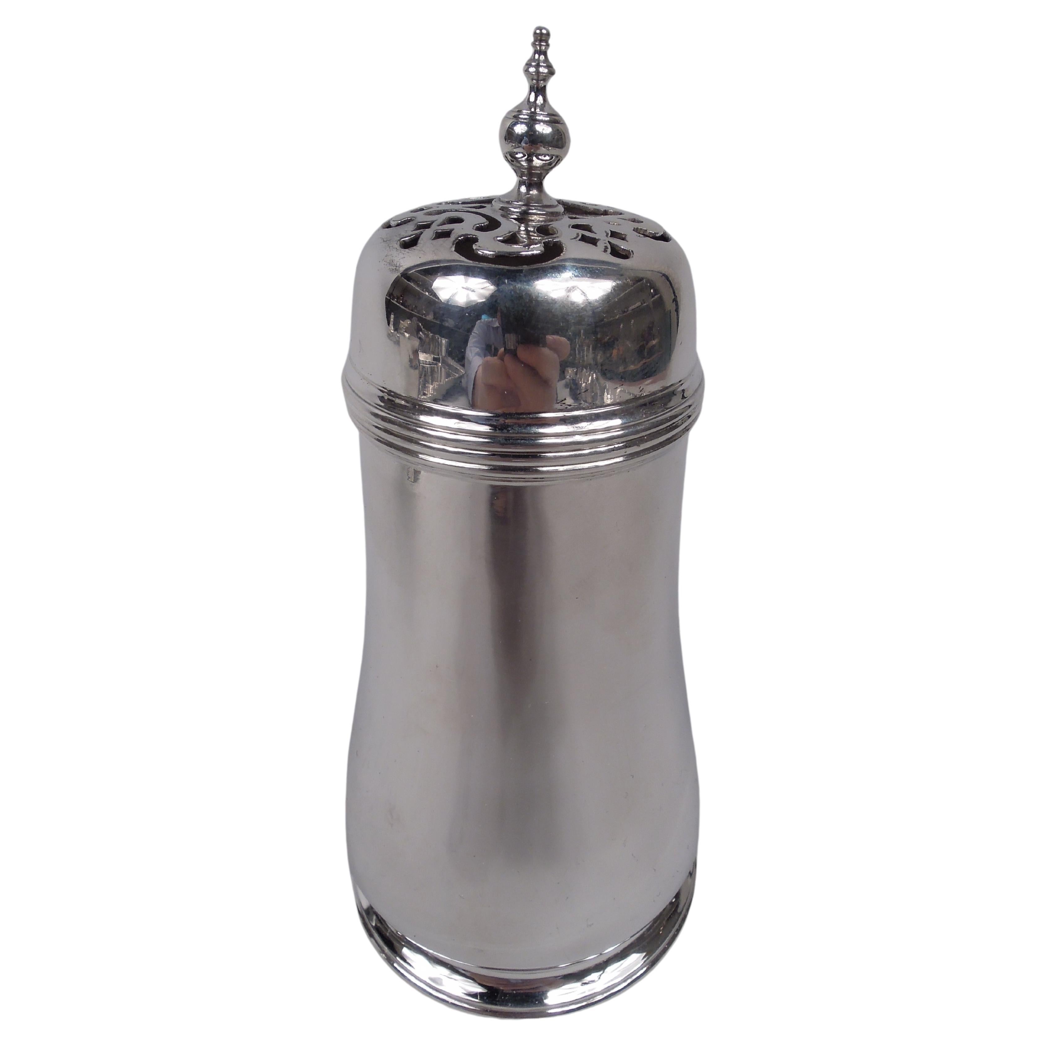 Antique Tiffany Edwardian Classical Sterling Silver Sugar Caster For Sale