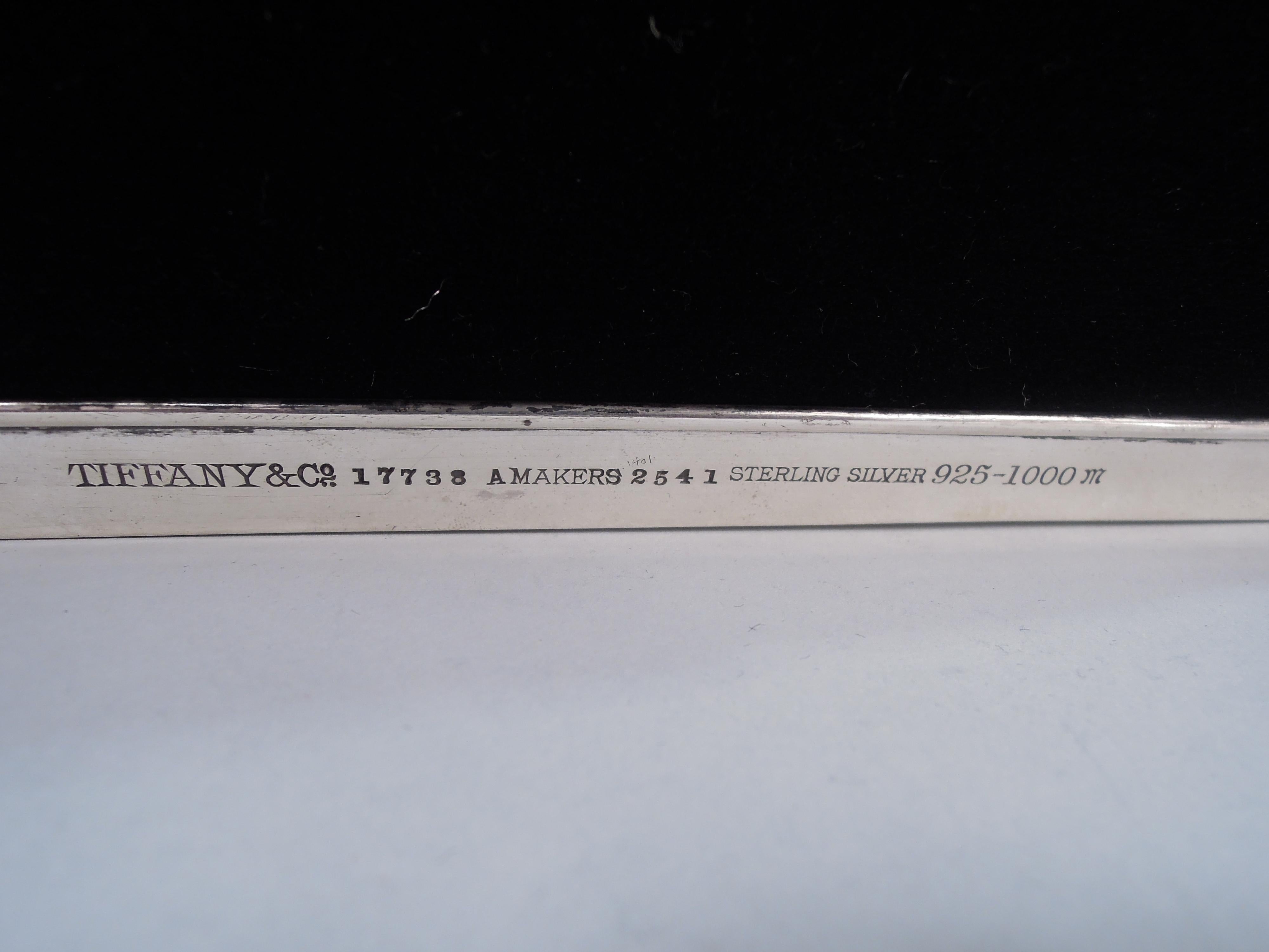 Antique Tiffany Edwardian Classical Sterling Silver Table Mirror For Sale 1