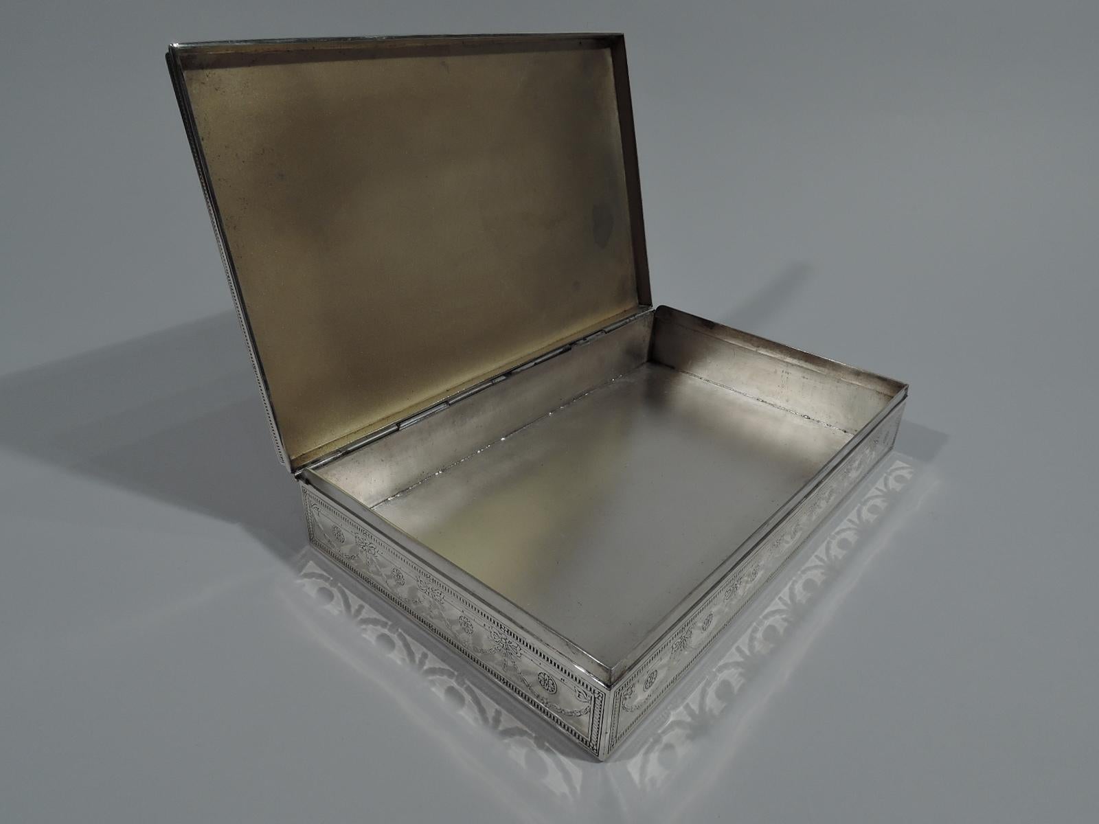 American Antique Tiffany Edwardian Neoclassical Sterling Silver Box
