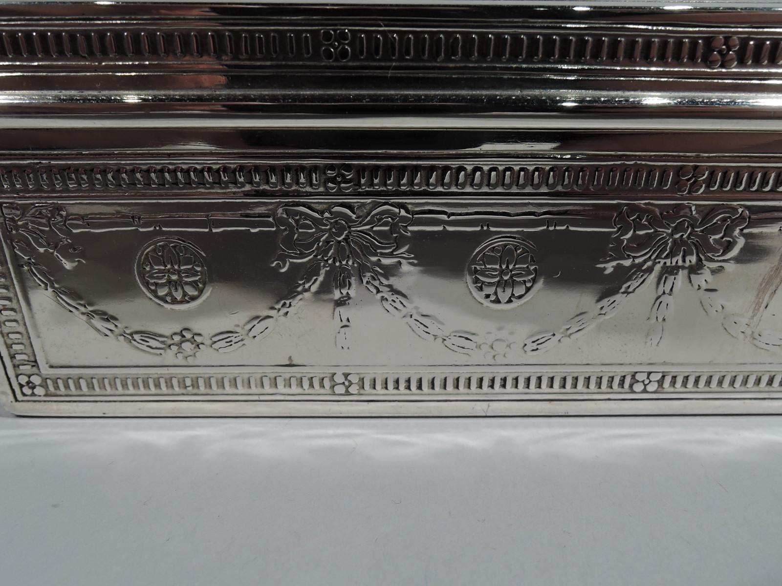 Antique Tiffany Edwardian Neoclassical Sterling Silver Box 1