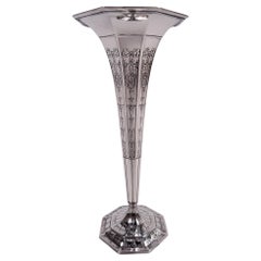 Antique Tiffany Edwardian Regency Sterling Silver Bud Vase