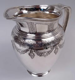 Antique Tiffany Edwardian Regency Sterling Silver Water Pitcher